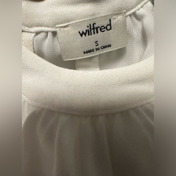 NWT Aritzia Wilfred white halter cropped Patrice blouse S - Picture 5 of 9